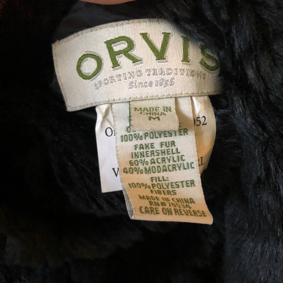 Orvis Reversible Coat Faux Fur Button Front - Picture 7 of 12